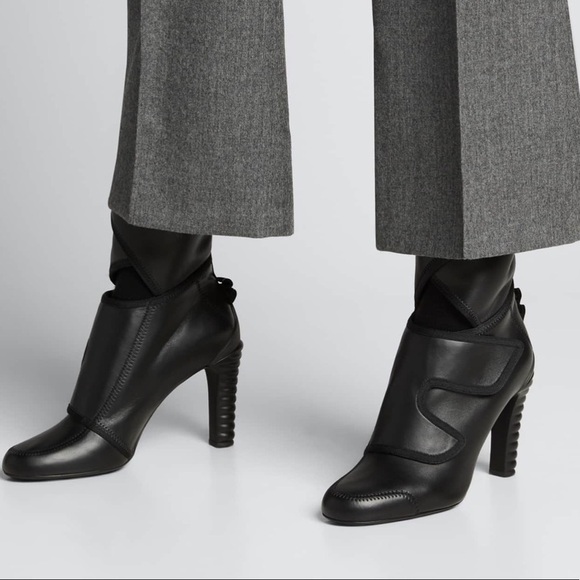 FENDI Promenade Stretch Leather Multi-Strap Moto Boots - Picture 1 of 15